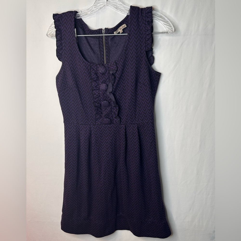 BeBop Purple Chevron Mini Dress Girls’ Size Medium Sleeveless Kids-M